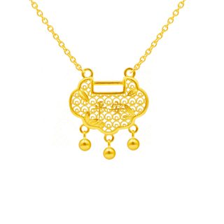 花絲-平安鎖項鍊