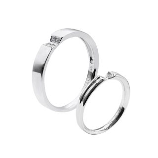 靈魂共鳴(男女鉑金對戒)