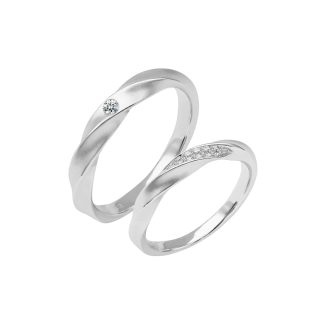 愛的軌跡(男女鉑金對戒)