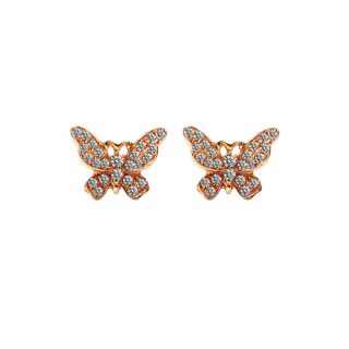 14K小蝴蝶耳環
